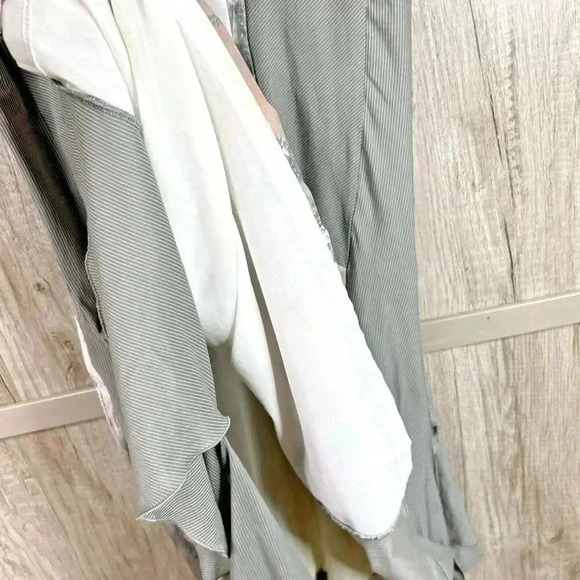 Deca Dress Sz 2 Art To Wear Gray Cap Sleeve V Neck - Picture 9 of 9